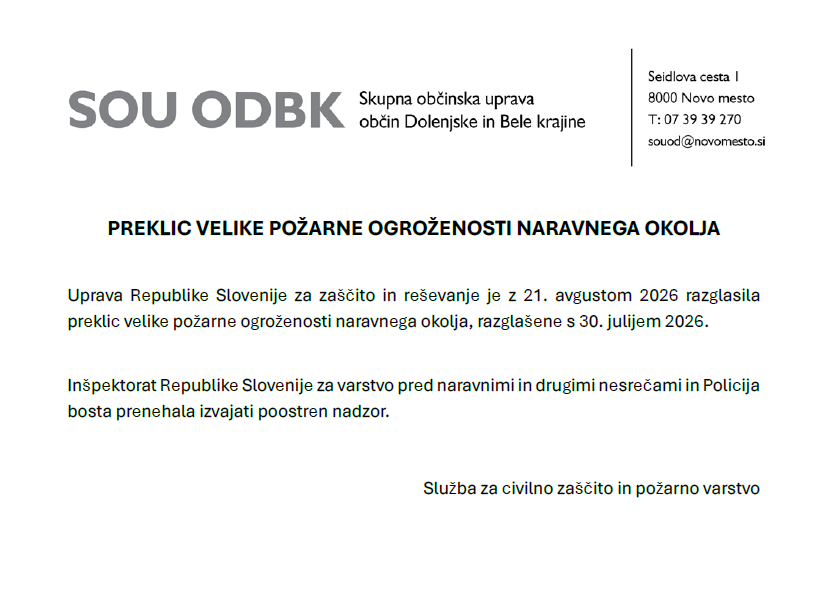 Obvestilo- preklic pož.
